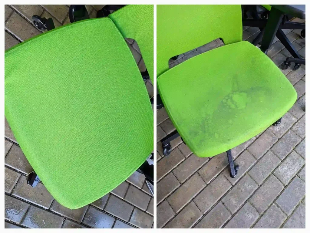 efekt czyszczenia krzeseł biurowych wynik