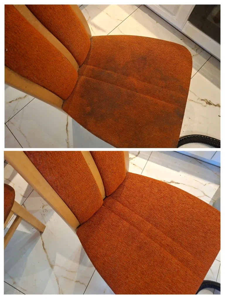 efekt czyszczenia krzesł kuchennych wynik